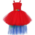 Girls Macaw Parrot Costume for Kids Rainbow Train Bird Tutu Dress Up Clothes Toddler Girl Halloween Party Tulle Princess Dress
