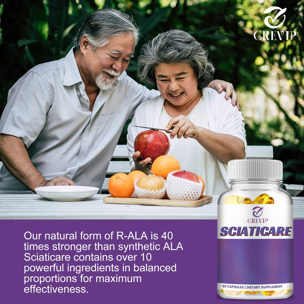 Sciatic Nerve Relief - Alpha Lipoic Acid - Promotes Sciatic Nerve Comfort and Relieves Nerve Pain - 60 Capsules