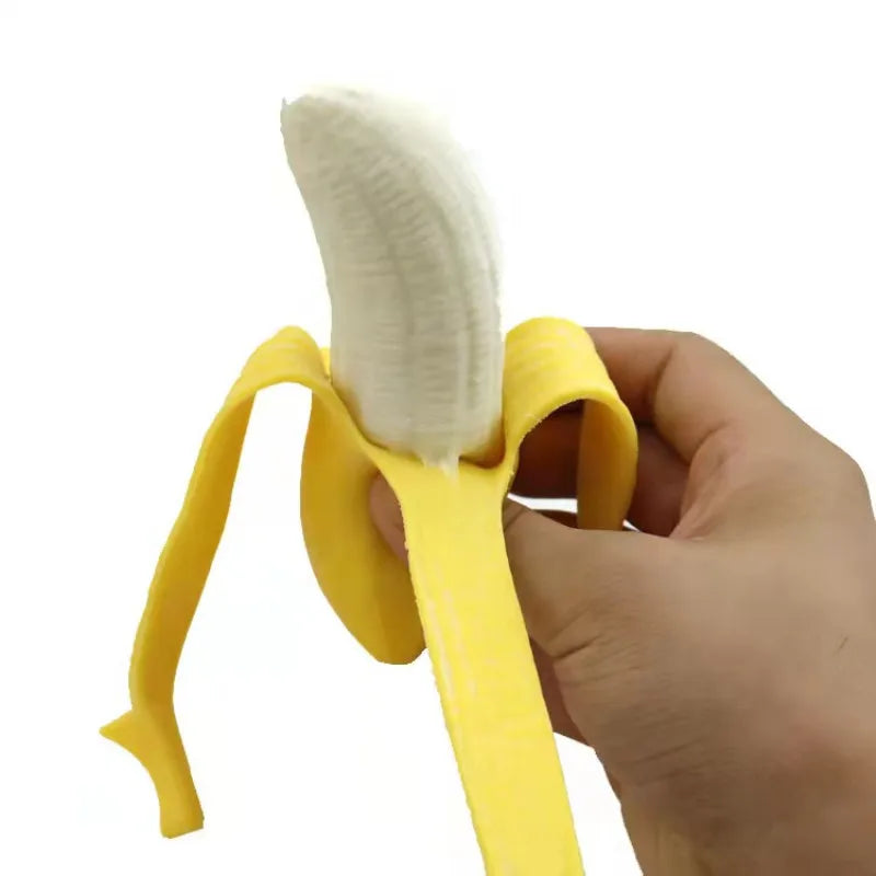 Cute Fruit Squishy Stress Balls Fidget Sensory Toy Squeeze Stress Relief Hand Toy Anti-Anxiety Banana Stretchy Slow Rising Toy