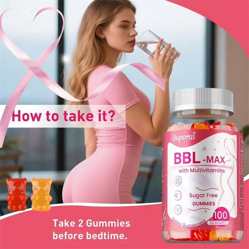 BBL -MAX Gummies - Helps Lift and Maintain Body Shape, Lifts and Tightens, Shapes The Buttocks
