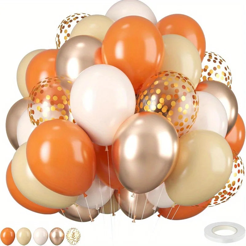 32 Fall Balloon Wreath Set 10 Inch Includes Multiple Colors Latex Balloons for Thanksgiving Fall and Birthday Party Decorations