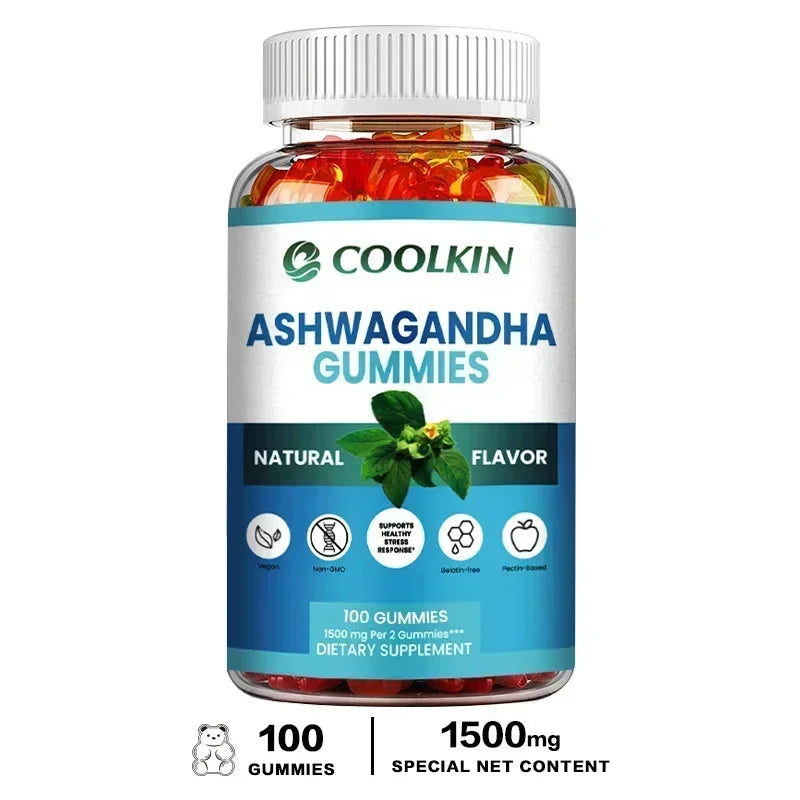 Ashwagandha Gummies - Enhance Physical Strength and Endurance Relieve Stress and Anxiety Improve Sleep Quality Antioxidant