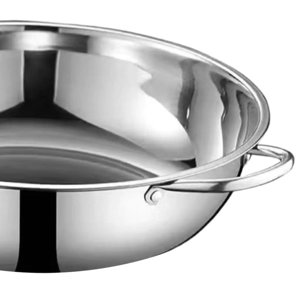Stainless Steel Hot Pot for Induction Cooker Shabu Shabu Pot Kitchen Cookware for Thanksgiving Celebrations Kitchen Barbecue
