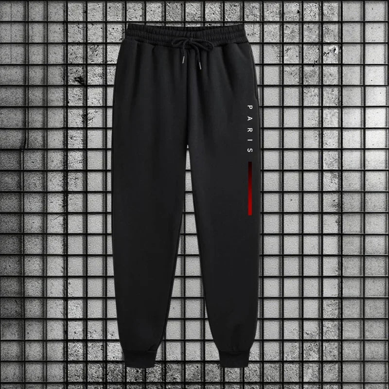 Men Paris Fashion Tracksuit Hoodie and Sweatpants Set with Soft Touch Fabric Autumn Winter Male Home Outdoor Comfort Warm Outfit