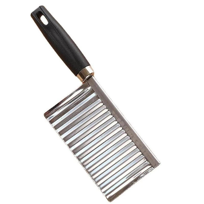 Potato Cutter Stainless Steel Wavy Knife Potato Chip Slicer Dough Vegetable Fruit Chopper Fry Maker Tools Kitchen Gadgets
