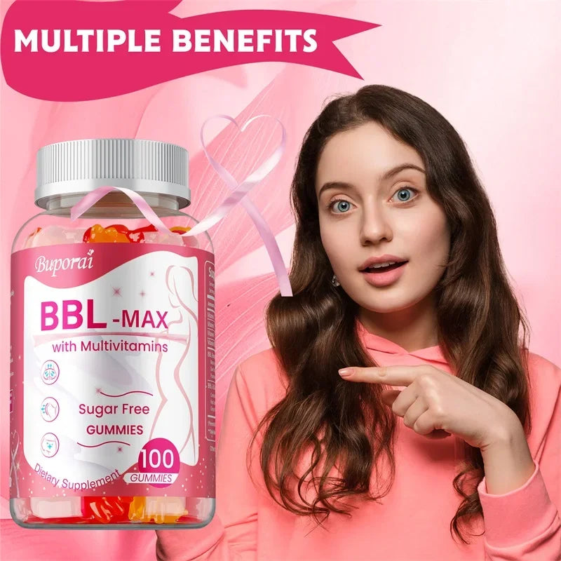 BBL -MAX Gummies - Helps Lift and Maintain Body Shape, Lifts and Tightens, Shapes The Buttocks