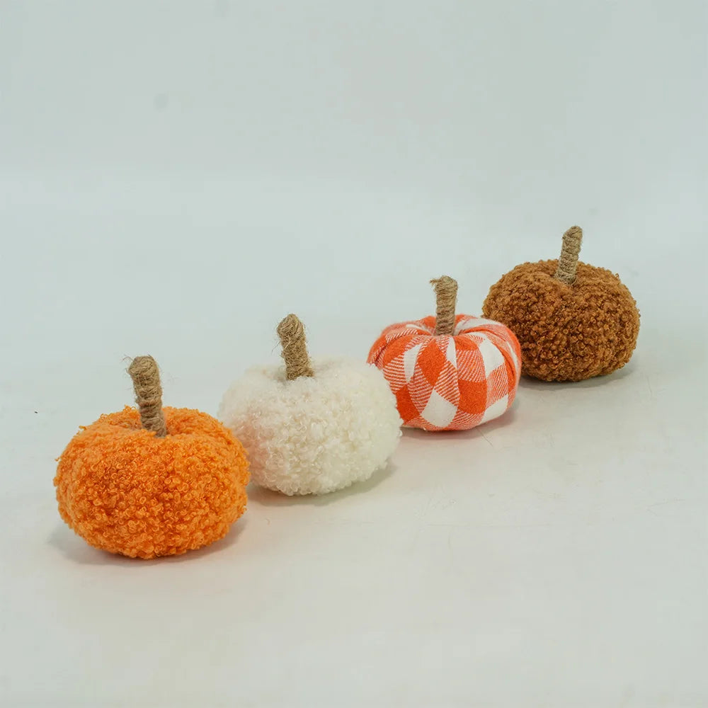 Artificial Pumpkin Ornaments Halloween Rustic Decor Faux Decorations For Fall Home Farmhouse Harvest Thanksgiving Christmas