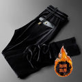 Fashion Autumn Winter Casual Pants Elastic Waistband Thicken Velvet for Men Loose Trousers Embroidery Stylish Gold Velvet Pants