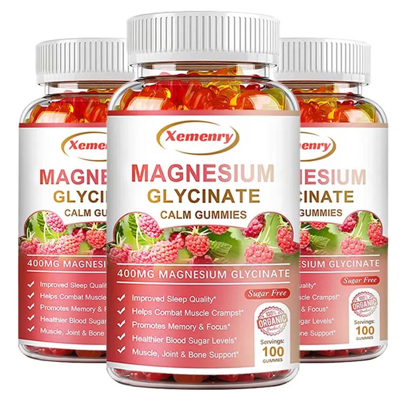 Magnesium Glycinate Gummies Calm Relieves Stress Support Sleep Support Memory Concentration & Muscle Spasms