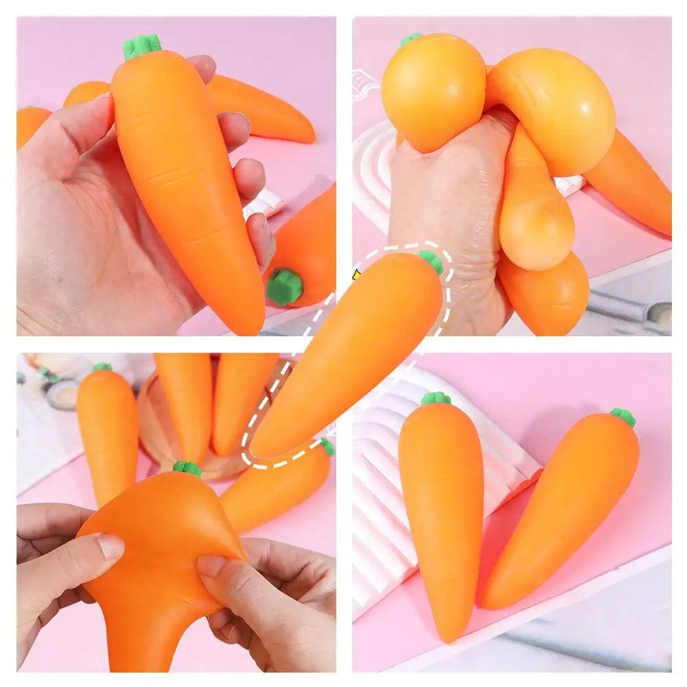 Giant Vegetable Squishy Toys Dumpling Sausage Carrot Stress Relief Sensory Fidget Toys for Kids Teens Adults
