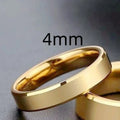 Stainless Steel Couple Rings Gold Colour Simple Women Men Lovers Wedding Jewelry Halloween and Christmas Gifts