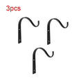 3/6Pcs Metal Hooks J-hook Vintage Wall Hanger Screw Hooks For Bathroom Kitchen Room Cloth Towel Rack Coat Hat Holder
