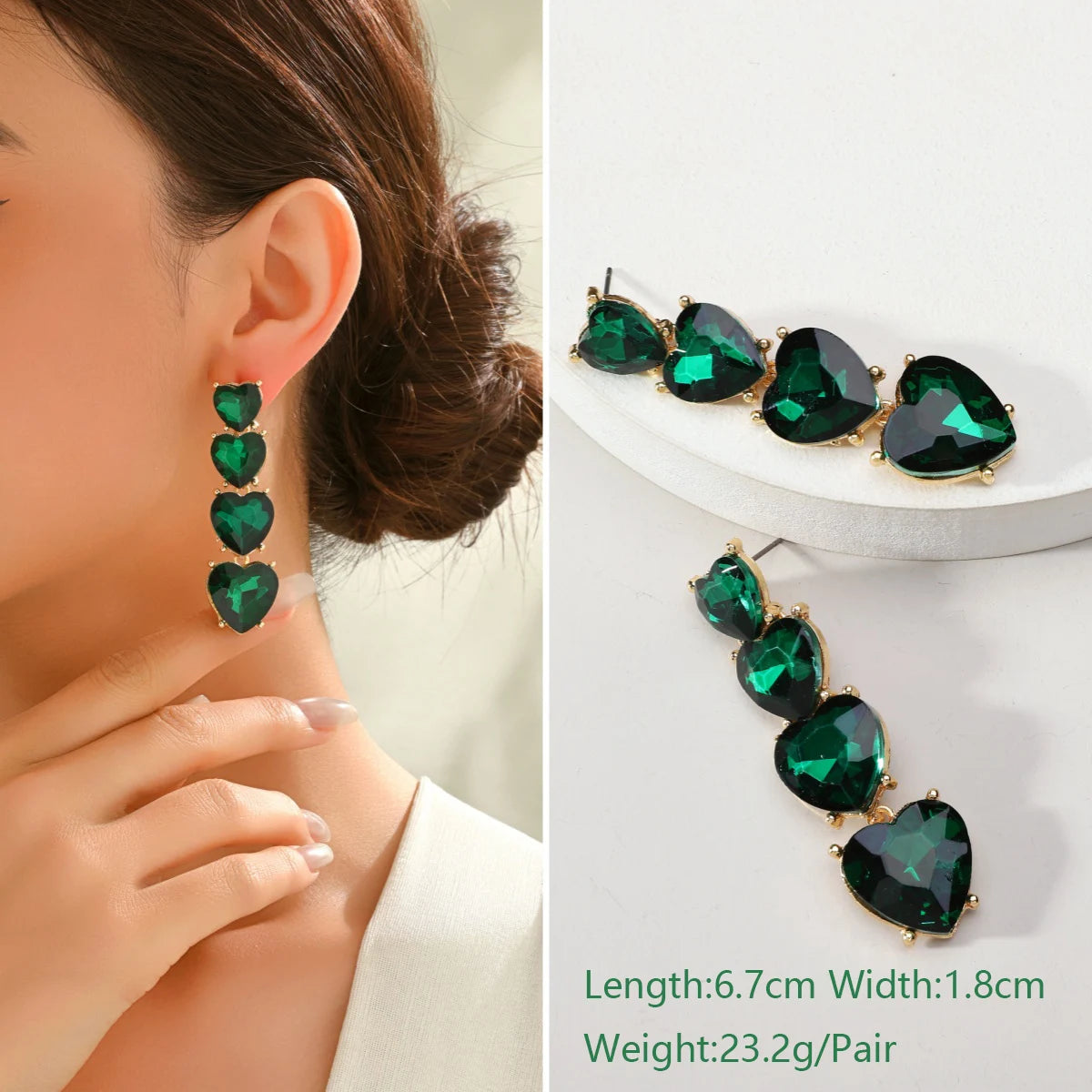 1 Pair Elegant Luxury Rhinestone Floral Earrings Women's Vintage Jewelry Party Prom Banquet Formal Accessories
