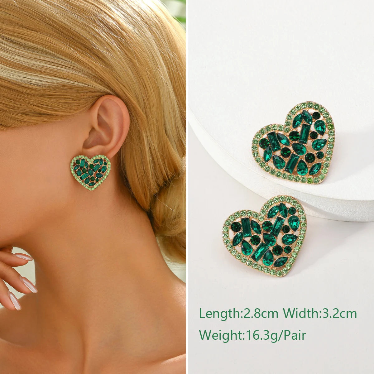1 Pair Elegant Luxury Rhinestone Floral Earrings Women's Vintage Jewelry Party Prom Banquet Formal Accessories