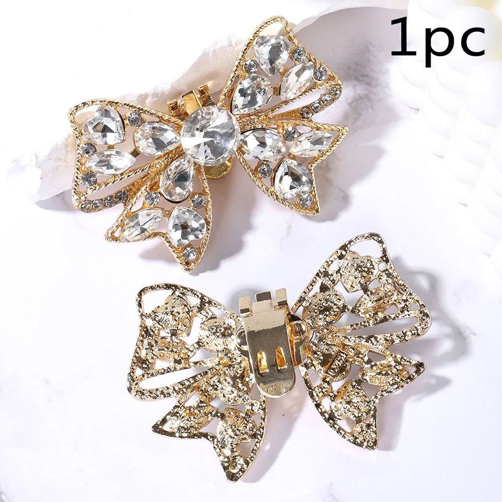 1Pc Shiny Shoes Clips Women High Heel Rhinestone Wedding Bride Shoes Charm Buckle Decorations Jewelry Shoes Accessories
