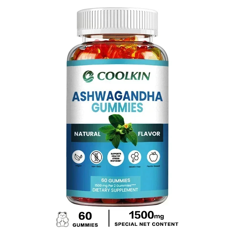 Ashwagandha Gummies - Enhance Physical Strength and Endurance Relieve Stress and Anxiety Improve Sleep Quality Antioxidant