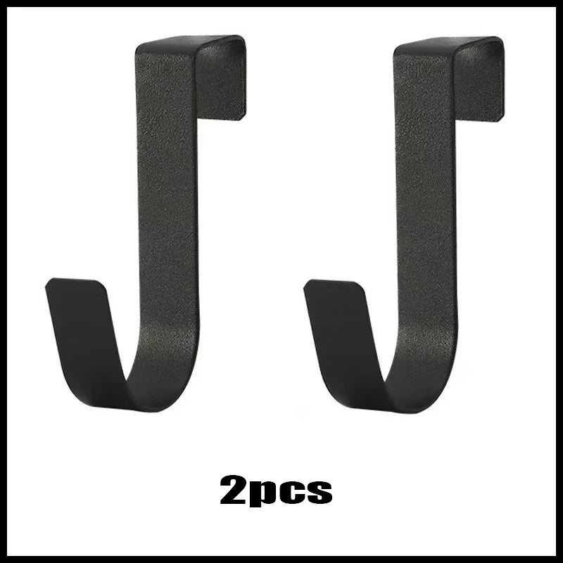 Multi-Purpose Hooks Kitchen Cabinet Door Back Hook Hanging Rack Clothes Coat Hat Towel Hanger Storage Hook Bathroom Accessories