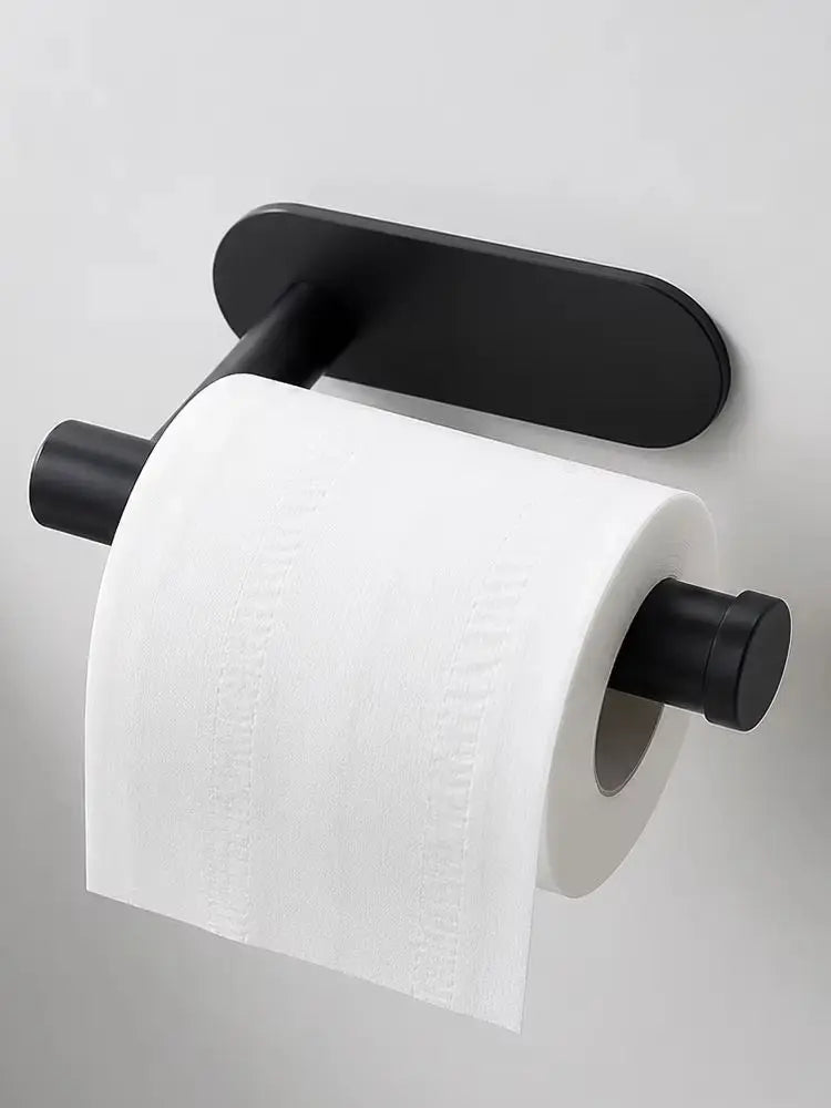 Homefish Stainless Steel Self Adhesive No Drill Toilet Roll Holder Bathroom Kitchen Tissue Holder