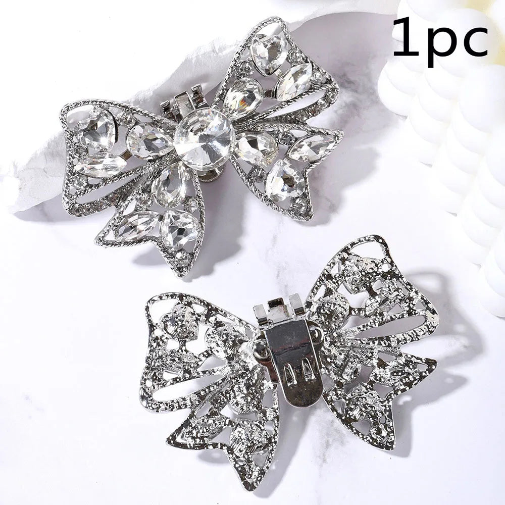 1Pc Shiny Shoes Clips Women High Heel Rhinestone Wedding Bride Shoes Charm Buckle Decorations Jewelry Shoes Accessories