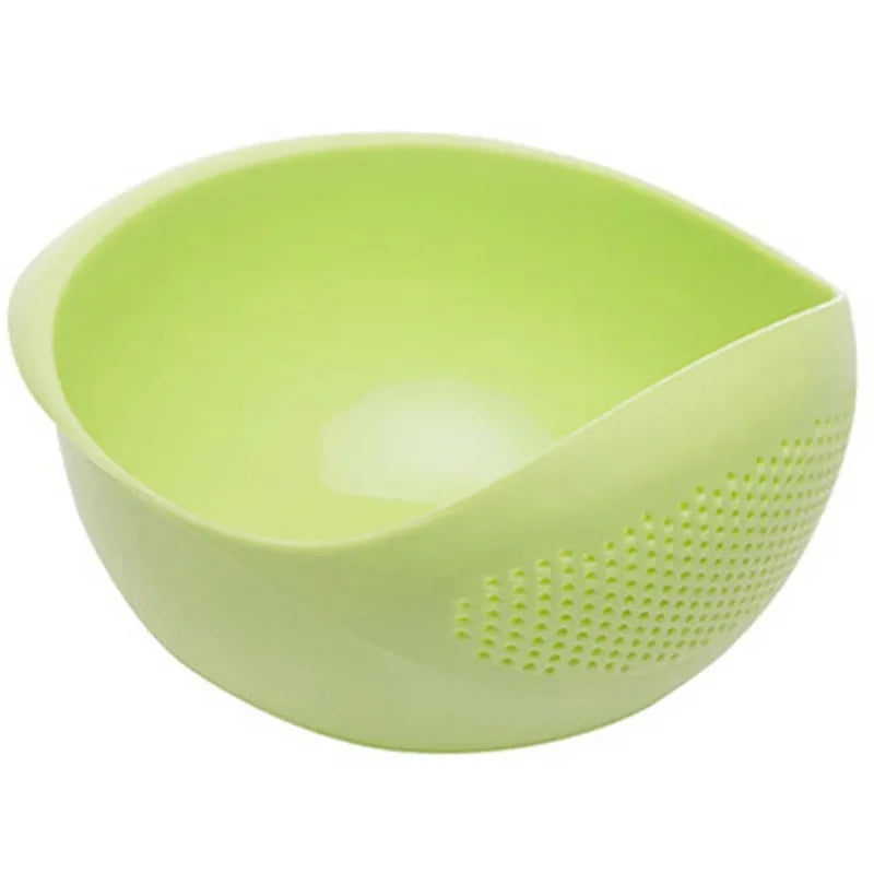 1PC Fruit Bowl Washing Drain Basket Rice Bowl Drain Basket with Handle Washing Basket Home Kitchen Organizer