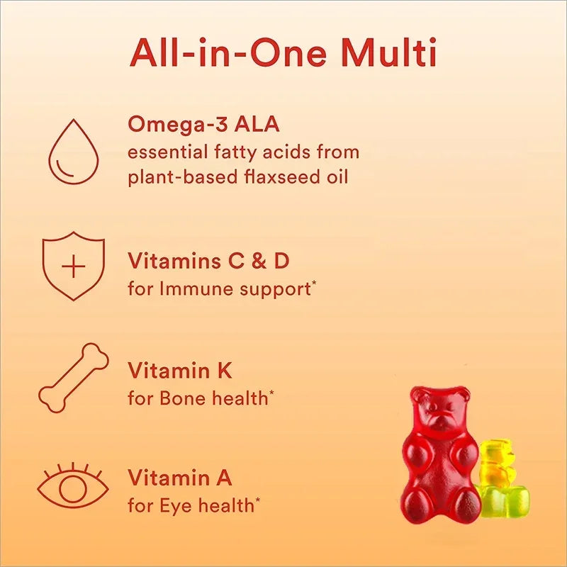 Kids Multivitamins Gummies - Promote Brain Development, Enhance Immunity, Increase Energy, Maintain Vitality and Health