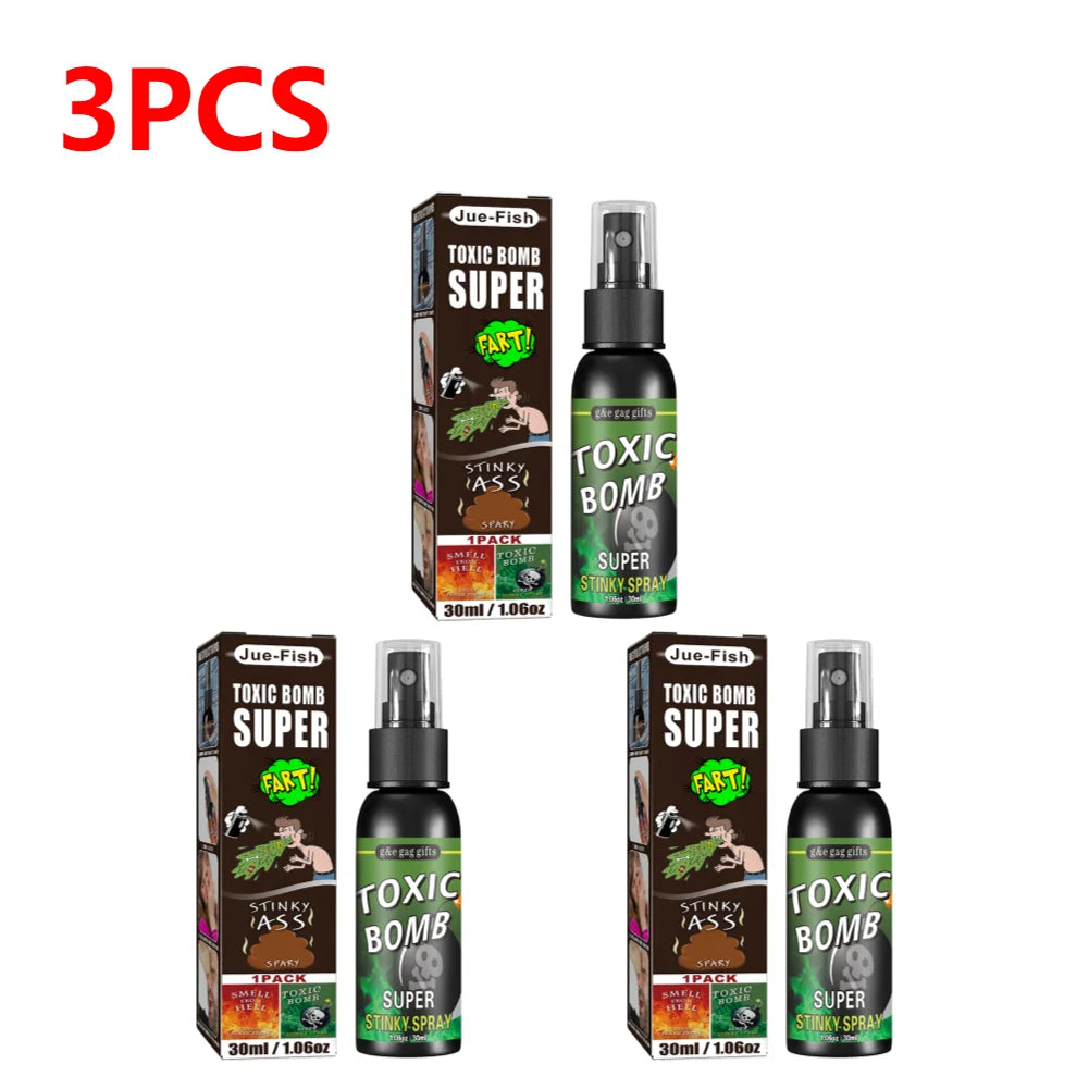1-5pcs 30ml Fart Gag Spray Prank Joke Plastic Smelly Stinky Gags Party Supplies Spray Can Stink Non Toxic for Halloween