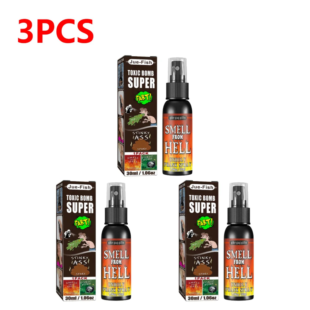 1-5pcs 30ml Fart Gag Spray Prank Joke Plastic Smelly Stinky Gags Party Supplies Spray Can Stink Non Toxic for Halloween