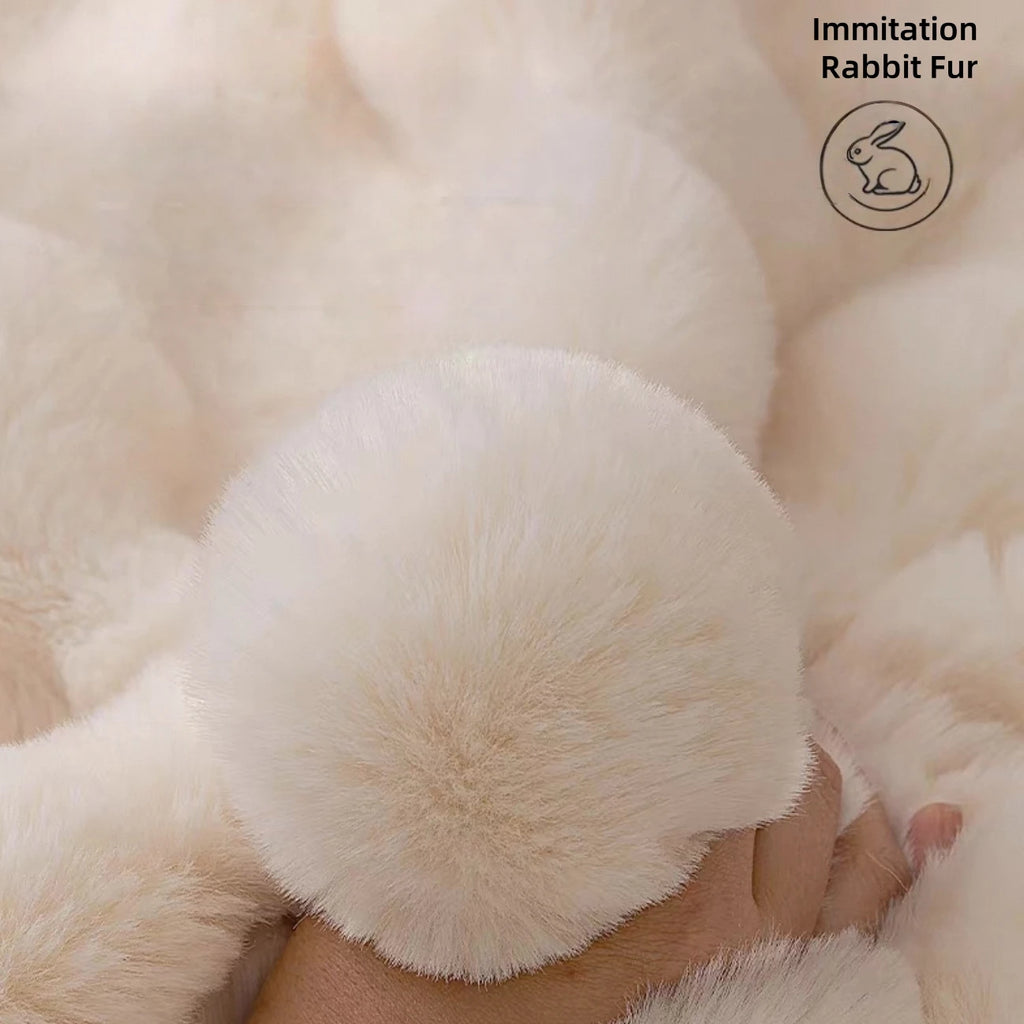 Thicken Imitation Rabbit Fur Plush Sofa Slipcover Non-slip Soft Sofa Towel Couch Cushion Cover for Living Room Modern Home Decor